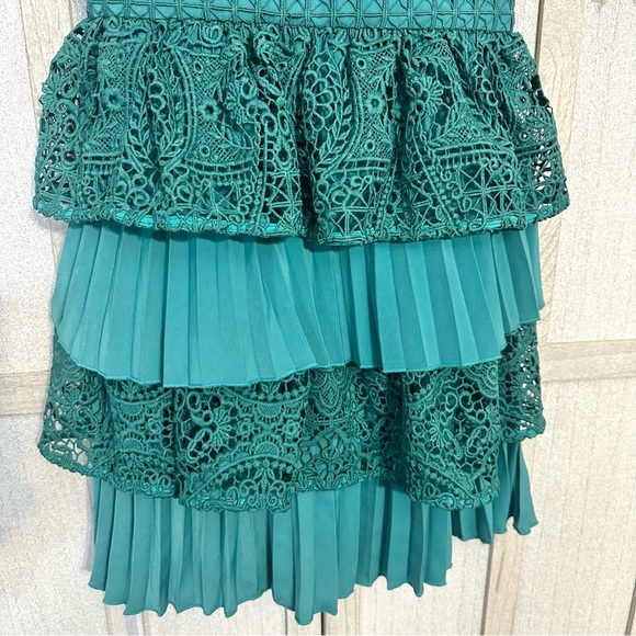 MOSSMAN *Change of Heart*  Lace Mini Dress | Jade Green |  US Size 2 | NWT - Picture 11 of 16